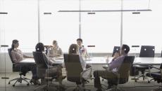 Executives meeting in a conference room