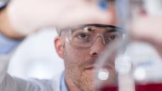 Researcher at work in a lab
