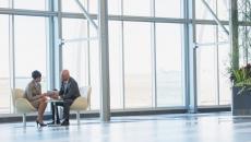 Two executives in a conference