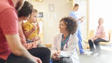 Physician and toddler