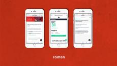 Three screens of Ro's app-based Roman offering