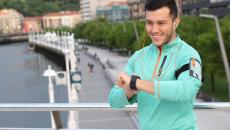 Man with smart watch