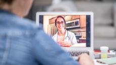 A patient in a virtual consultation with a doctor