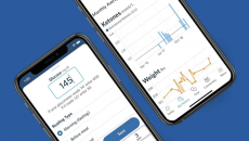 Two examples of the Virta app screen on smartphones